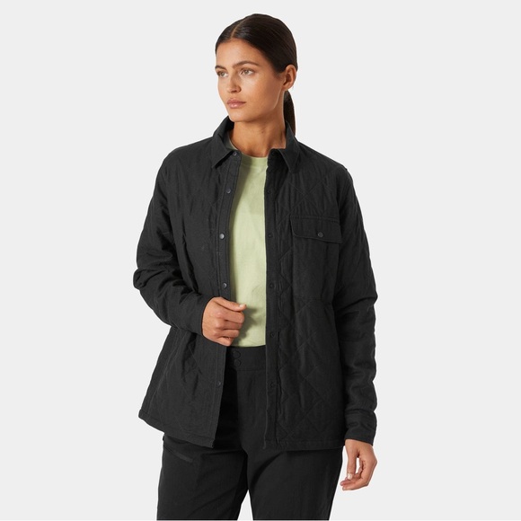 NWT Helly Hansen Women’s Isfjord Insulated Shacket Black - Picture 1 of 9